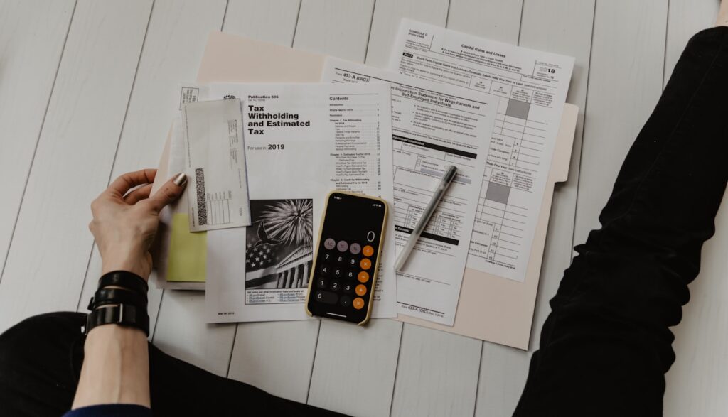 Reviewing small business financials and bookkeeping